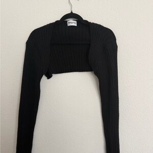 Princess Polly Black Ribbed Sweater